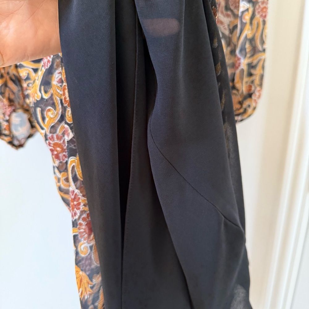 Zara Women Print Dress Knot Black Tan 8117/029 Size M NWT - Picture 10 of 16